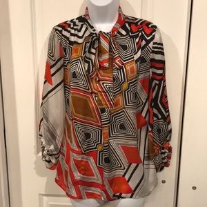 Jennifer Lopez Printed Blouse Size S